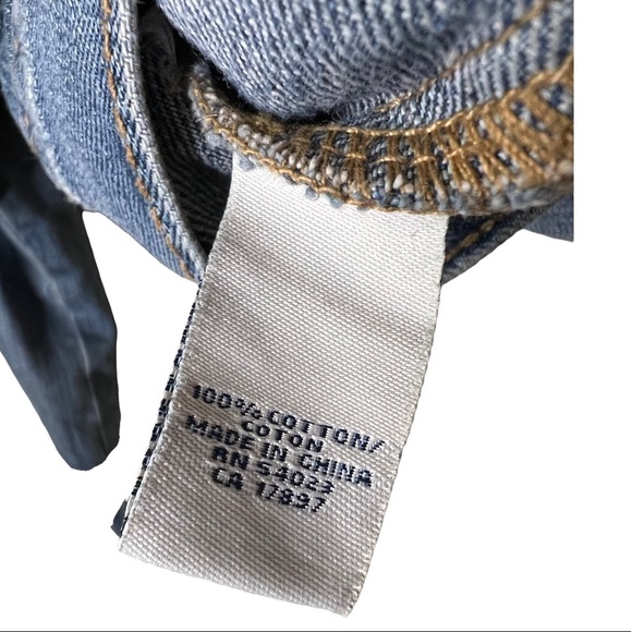 OLD NAVY BRAND Retro Gazelle Embroidered Patch Distressed Denim Jean Jacket - Picture 13 of 14